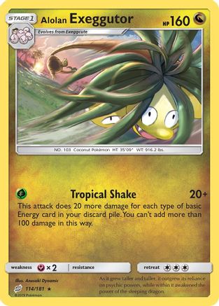 Alolan Exeggutor (114/181) - SM  Team Up Reverse Holofoil - Rare