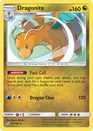 Dragonite (119/181) - SM  Team Up Holofoil - Holo Rare