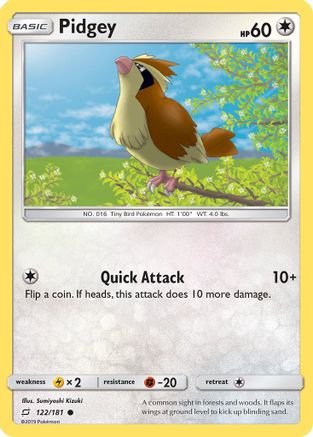 Pidgey (122/181) - SM  Team Up  - Common