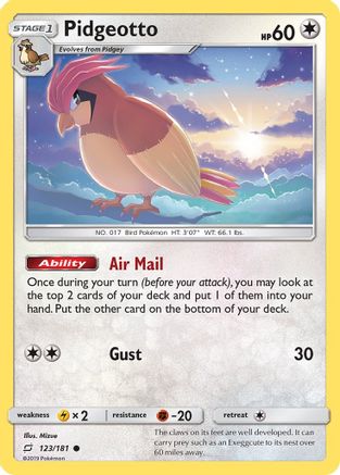 Pidgeotto (123/181) - SM  Team Up  - Common