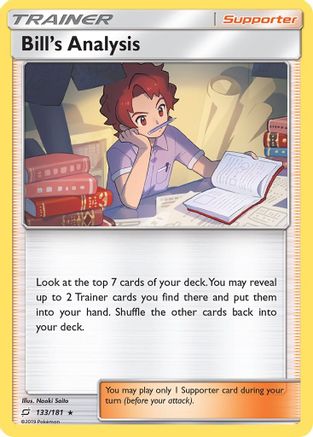 Bill's Analysis (133/181) - SM  Team Up Reverse Holofoil - Holo Rare