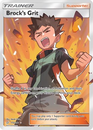Brock's Grit (Full Art) (172/181) - SM  Team Up Holofoil - Ultra Rare