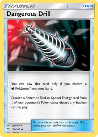 Dangerous Drill (138/181) - SM  Team Up Reverse Holofoil - Uncommon