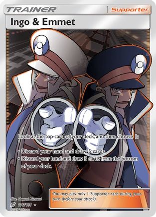 Ingo & Emmet (Full Art) (176/181) - SM  Team Up Holofoil - Ultra Rare