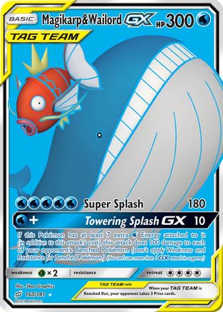 Magikarp & Wailord GX (Full Art) (160/181) - SM  Team Up Holofoil - Ultra Rare