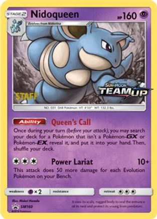 Nidoqueen (Prerelease) [Staff] (SM160) - SM Promos Holofoil - Promo