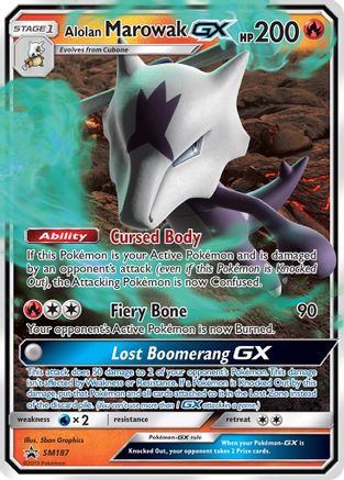 Alolan Marowak GX SM187 - SM Promos Holofoil - Promo