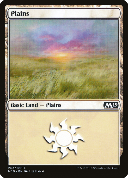 Plains (M19-263) - Core Set 2019 Foil