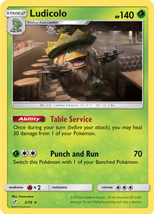 Ludicolo (2/18) - Detective Pikachu Holofoil - Rare