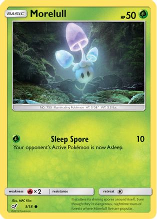 Morelull (Holo Common) (3/18) - Detective Pikachu Holofoil - Common