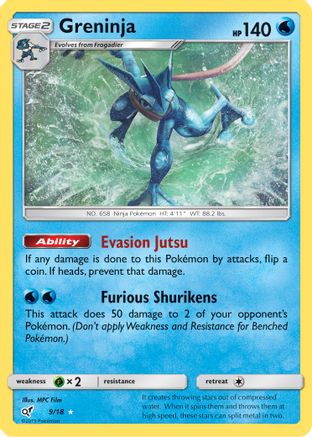 Greninja (9/18) - Detective Pikachu Holofoil - Holo Rare
