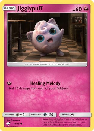 Jigglypuff (Holo Common) (14/18) - Detective Pikachu Holofoil - Common