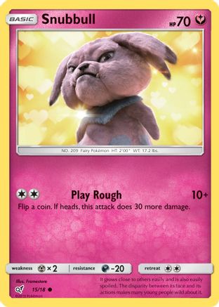 Snubbull 15/18 - Detective Pikachu Holofoil