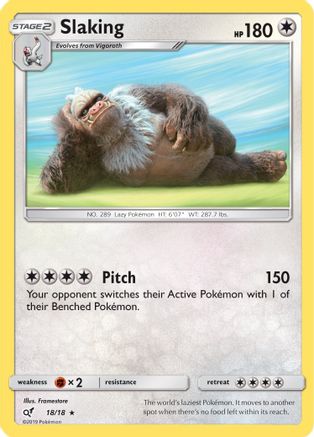 Slaking 18/18 - Detective Pikachu Holofoil