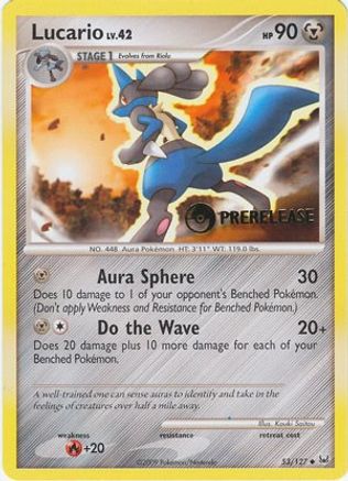 Lucario - 53/127 (Prerelease) 53 - Diamond and Pearl Promos