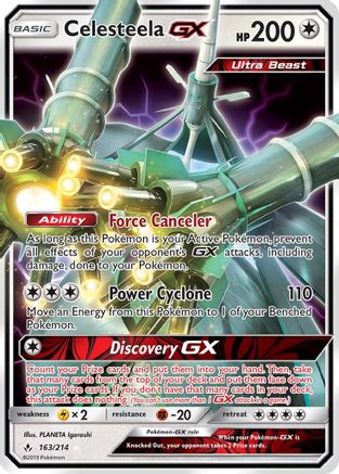 Celesteela GX (163/214) - SM  Unbroken Bonds Holofoil - Ultra Rare