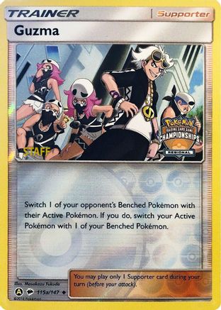 Guzma (Regional Championships) [Staff] (115a/147) - League & Championship Cards Reverse Holofoil - Promo
