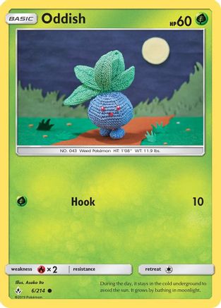 Oddish (6/214) - SM  Unbroken Bonds Reverse Holofoil - Common