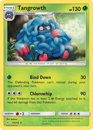 Tangrowth (17/214) - SM  Unbroken Bonds Reverse Holofoil - Rare