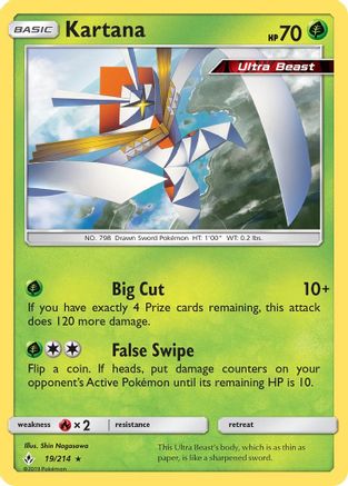 Kartana (19/214) - SM  Unbroken Bonds Reverse Holofoil - Holo Rare