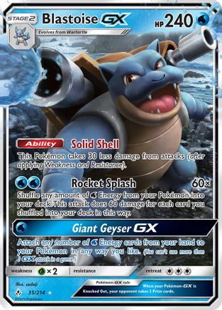 Blastoise GX (35/214) - SM  Unbroken Bonds Holofoil - Ultra Rare