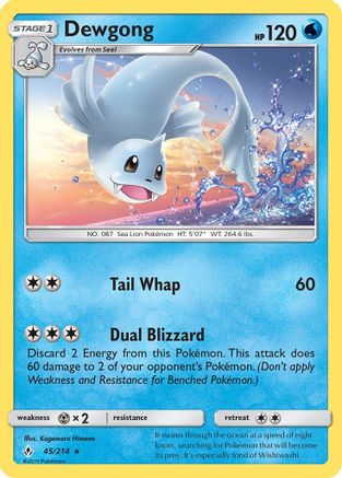 Dewgong (45/214) - SM  Unbroken Bonds  - Rare