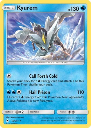 Kyurem (50/214) - SM  Unbroken Bonds Holofoil - Holo Rare