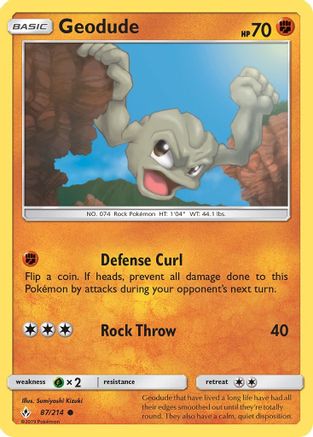 Geodude (87/214) - SM  Unbroken Bonds  - Common