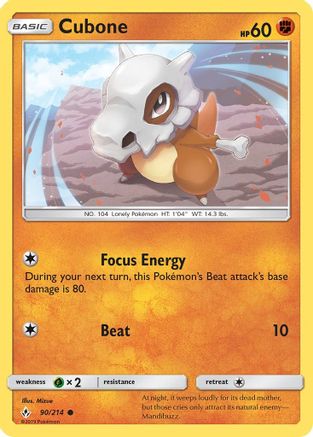 Cubone (90/214) - SM  Unbroken Bonds  - Common