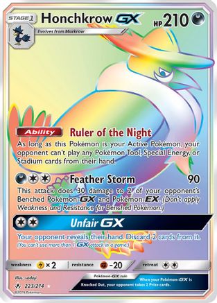 Honchkrow GX (Secret) (223/214) - SM  Unbroken Bonds Holofoil - Secret Rare