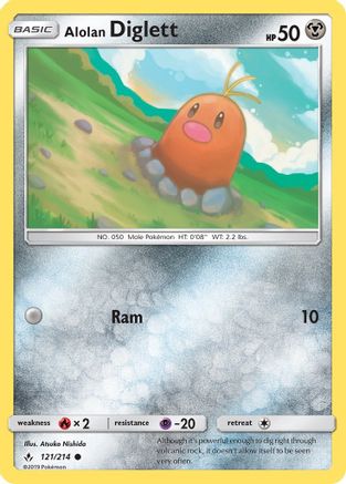 Alolan Diglett (121/214) - SM  Unbroken Bonds  - Common