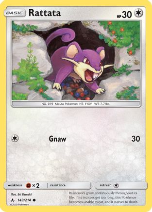 Rattata 143/214 - Unbroken Bonds Reverse Holofoil