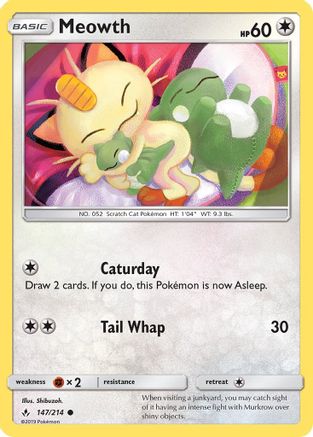 Meowth (147/214) - SM  Unbroken Bonds  - Common