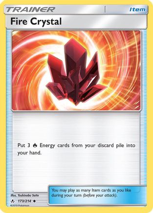 Fire Crystal (173/214) - SM  Unbroken Bonds Reverse Holofoil - Uncommon