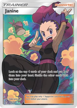 Janine (Full Art) (210/214) - SM  Unbroken Bonds Holofoil - Ultra Rare