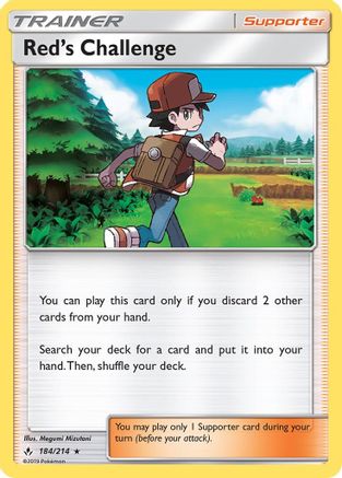 Red's Challenge (184/214) - SM  Unbroken Bonds Holofoil - Holo Rare