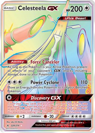 Celesteela GX (Secret) (228/214) - SM  Unbroken Bonds Holofoil - Secret Rare