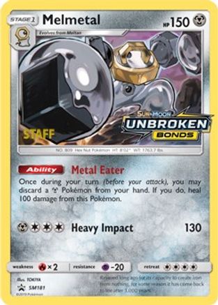 Melmetal (Prerelease) [Staff] (SM181) - SM Promos Holofoil - Promo