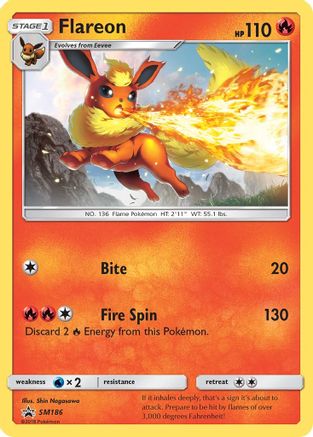 Flareon (Let's Play, Eevee!) (SM186/248) - SM Promos  - Promo