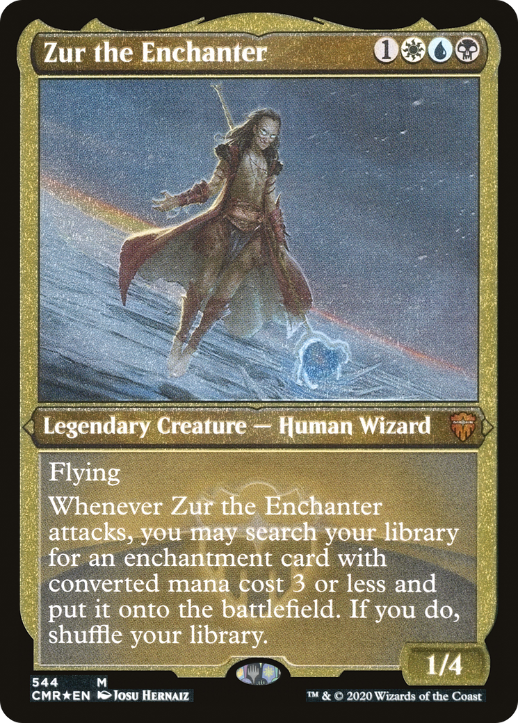 Zur the Enchanter (CMR-544) - Commander Legends Etched Foil