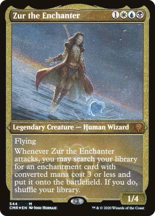 Zur the Enchanter (CMR-544) - Commander Legends Etched Foil