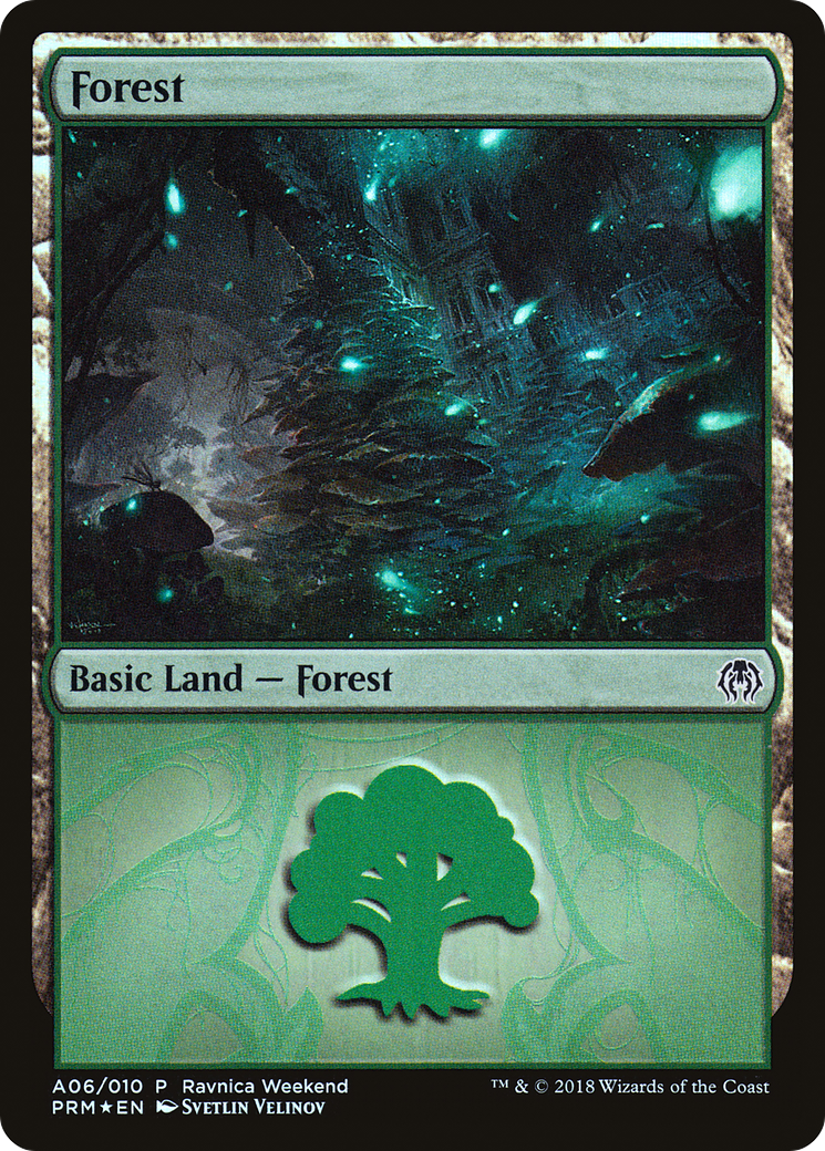 Forest (PRWK-A06) - GRN Ravnica Weekend Foil