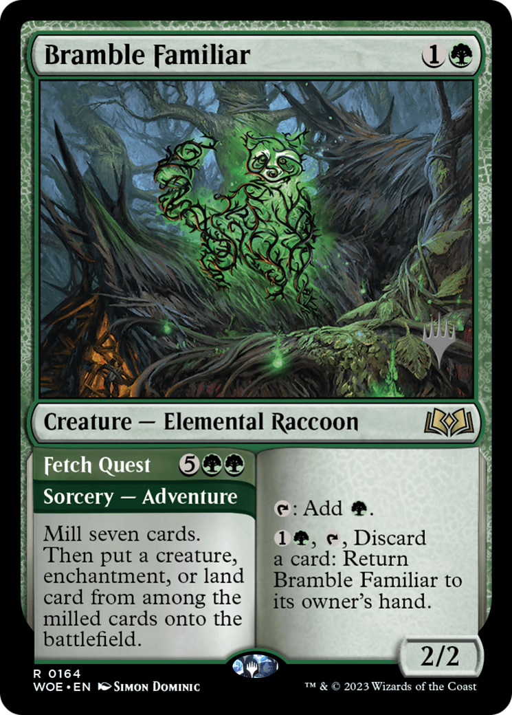 Bramble Familiar // Fetch Quest (PWOE-164P) - Wilds of Eldraine Promos