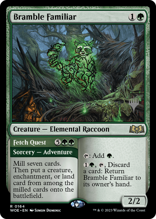 Bramble Familiar // Fetch Quest (PWOE-164P) - Wilds of Eldraine Promos Foil