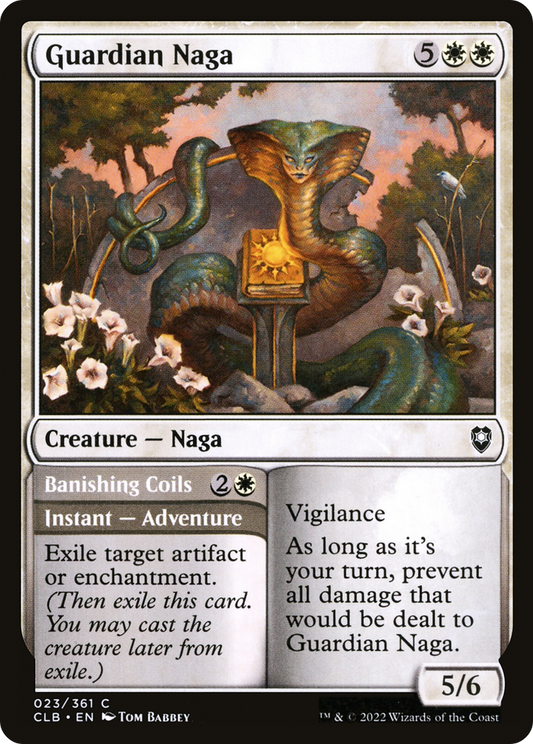 Guardian Naga // Banishing Coils (CLB-023) - Commander Legends: Battle for Baldur's Gate