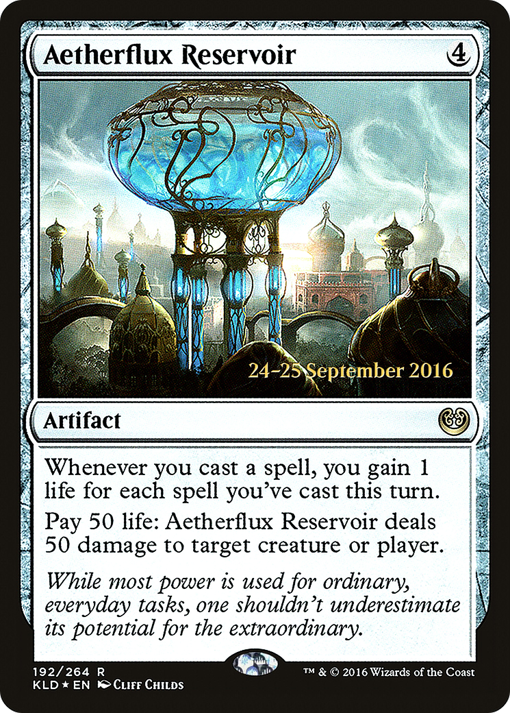 Aetherflux Reservoir (PRE-192S) - Kaladesh Promos (Prerelease) Foil
