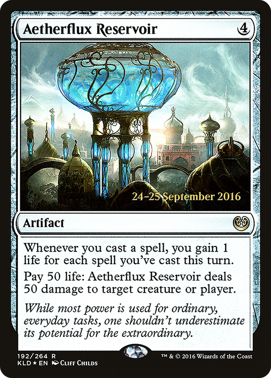 Aetherflux Reservoir (PRE-192S) - Kaladesh Promos (Prerelease) Foil