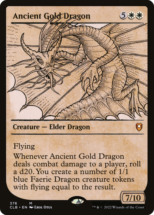 Ancient Gold Dragon (CLB-376) - Commander Legends: Battle for Baldur's Gate: (Showcase) Foil