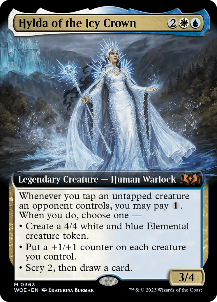 Hylda of the Icy Crown (Extended Art)  (WOE-363) - Wilds of Eldraine: (Extended Art)