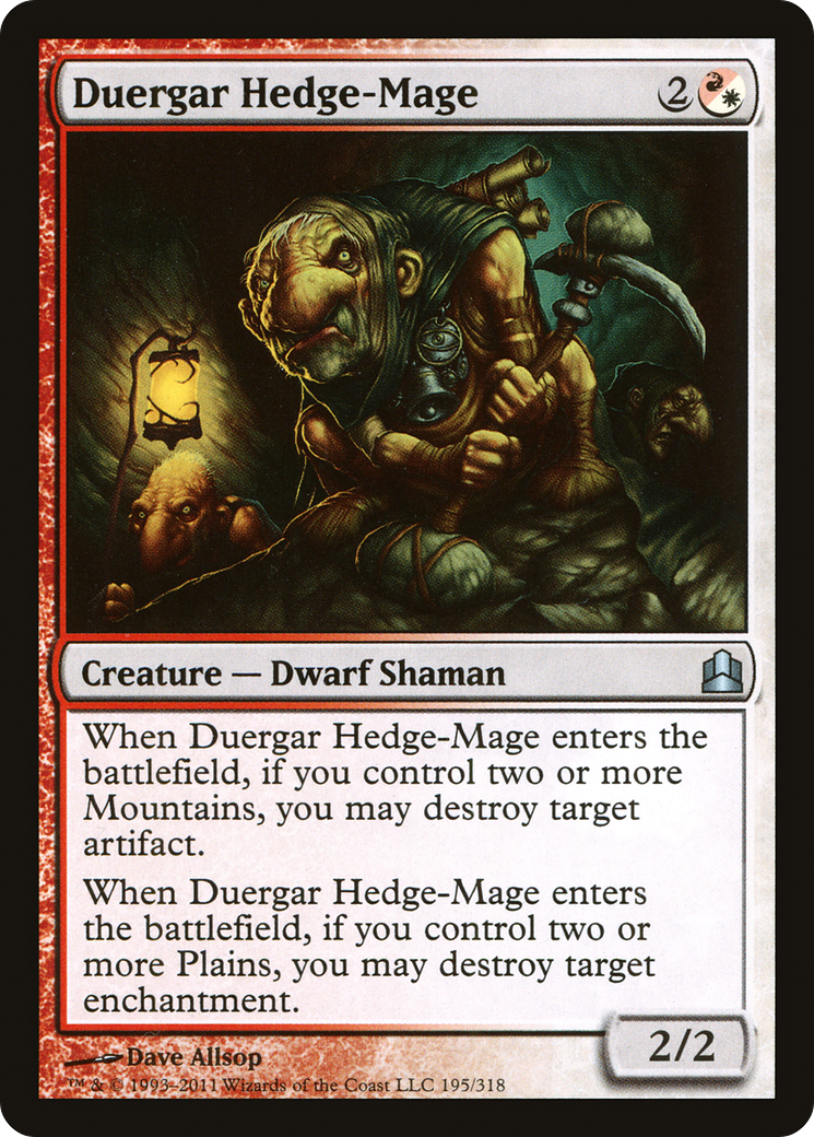 Duergar Hedge-Mage (CMD-195) - Commander 2011